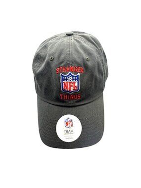 Stranger Things NFL Team Headwear Adjustable Baseball Cap One Size Gray